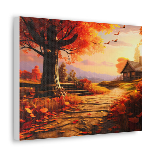 Autumn Serenity Canvas Art – Captivating Fall Foliage & Tranquil Charm for Your Home - captivatingconversationsstarters