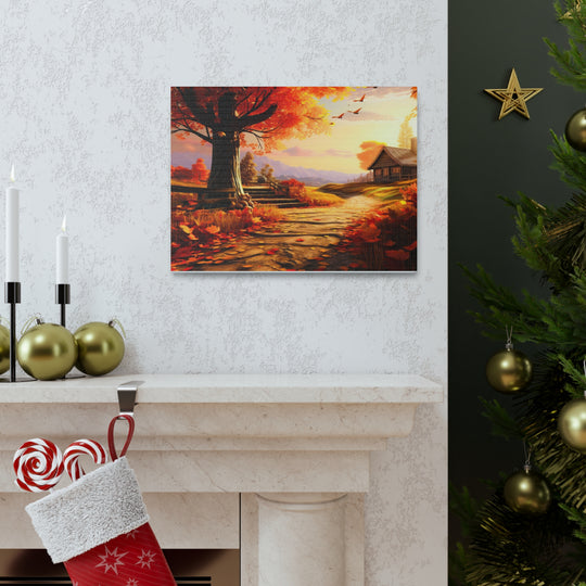 Autumn Serenity Canvas Art – Captivating Fall Foliage & Tranquil Charm for Your Home - captivatingconversationsstarters