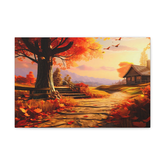 Autumn Serenity Canvas Art – Captivating Fall Foliage & Tranquil Charm for Your Home - captivatingconversationsstarters
