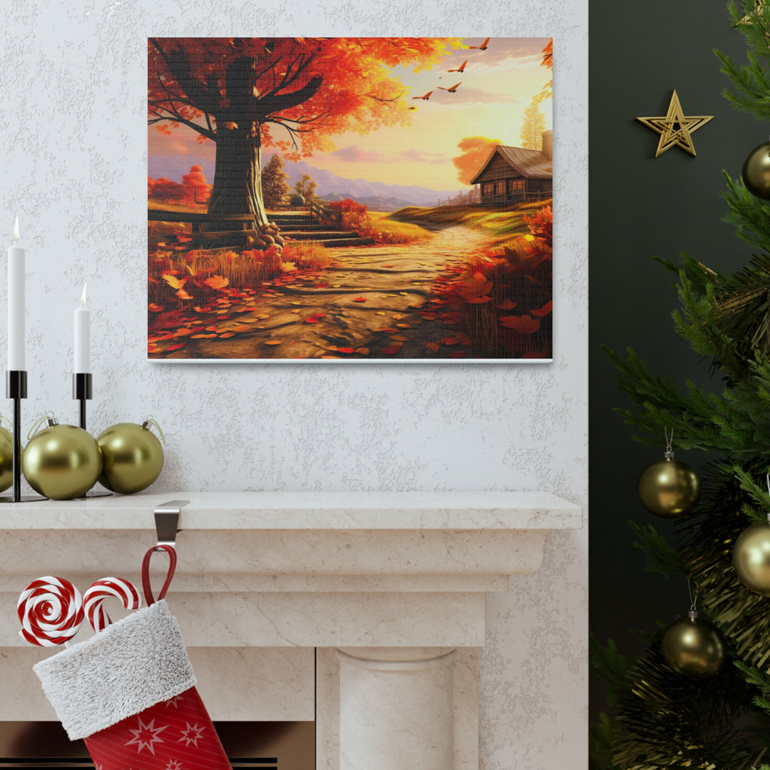 Autumn Serenity Canvas Art – Captivating Fall Foliage & Tranquil Charm for Your Home - captivatingconversationsstarters