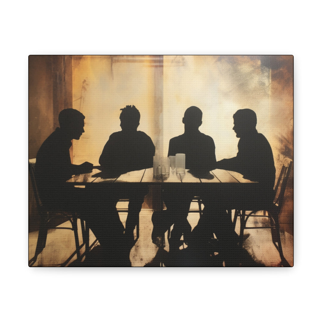 Brew Crew: Silhouette Canvas Art - Celebrate Friendship and Good Times - captivatingconversationsstarters