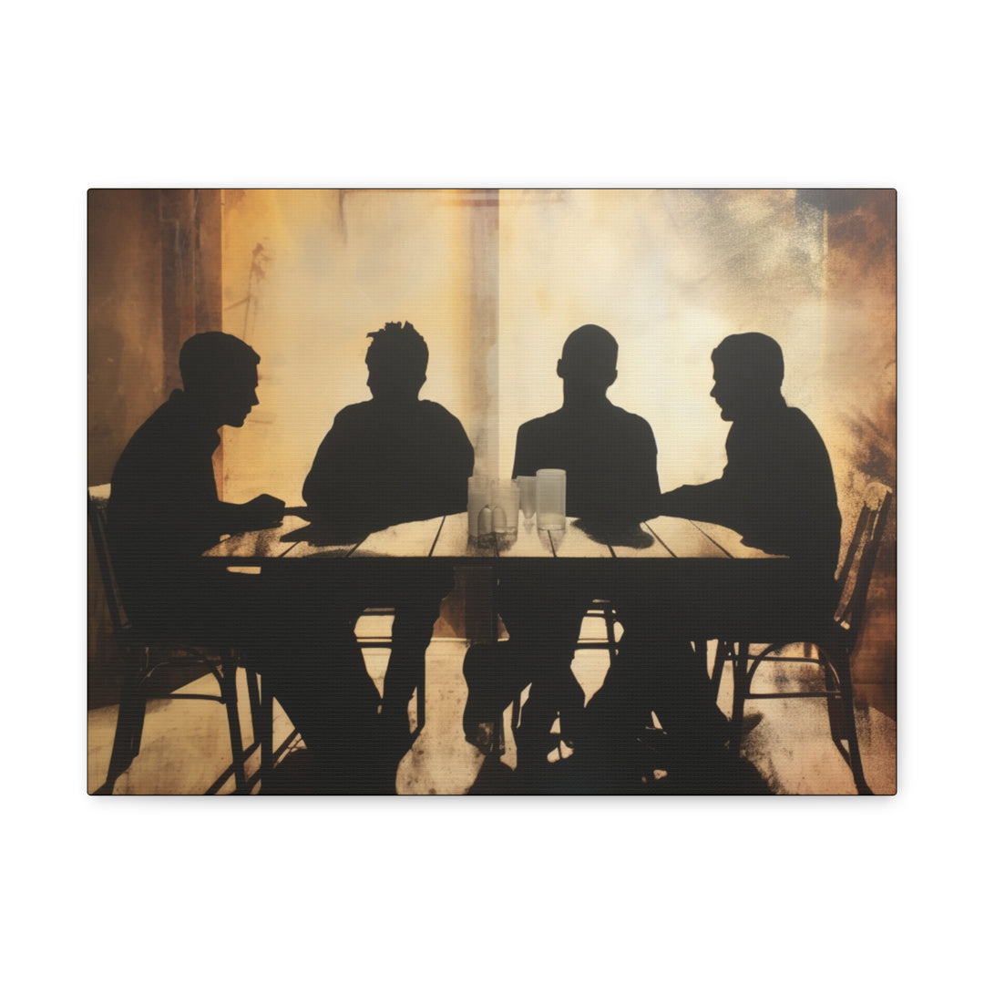 Brew Crew: Silhouette Canvas Art - Celebrate Friendship and Good Times - captivatingconversationsstarters
