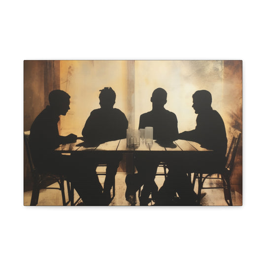 Brew Crew: Silhouette Canvas Art - Celebrate Friendship and Good Times - captivatingconversationsstarters