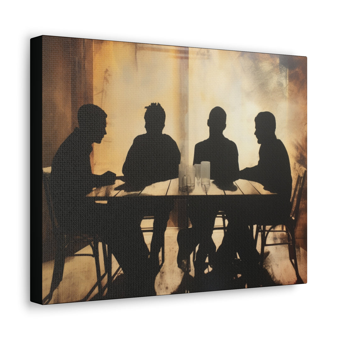 Brew Crew: Silhouette Canvas Art - Celebrate Friendship and Good Times - captivatingconversationsstarters