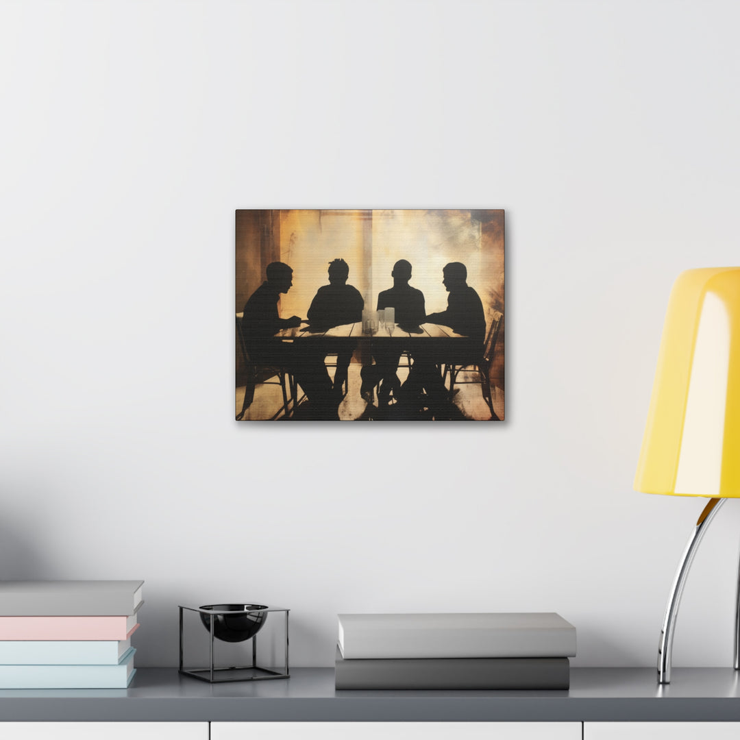 Brew Crew: Silhouette Canvas Art - Celebrate Friendship and Good Times - captivatingconversationsstarters