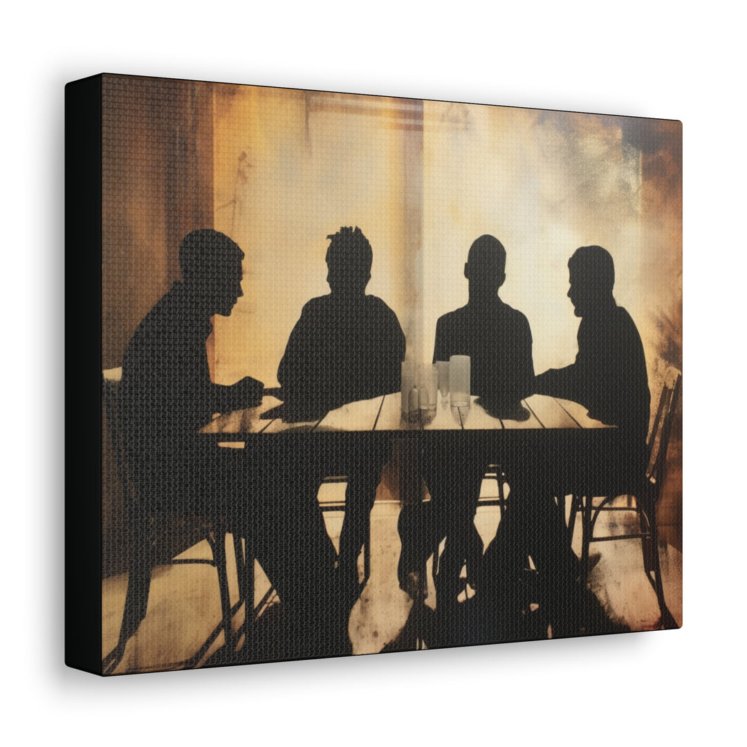 Brew Crew: Silhouette Canvas Art - Celebrate Friendship and Good Times - captivatingconversationsstarters