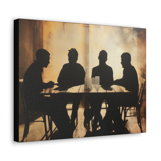 Brew Crew: Silhouette Canvas Art - Celebrate Friendship and Good Times - captivatingconversationsstarters