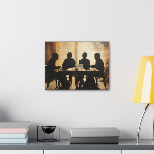 Brew Crew: Silhouette Canvas Art - Celebrate Friendship and Good Times - captivatingconversationsstarters