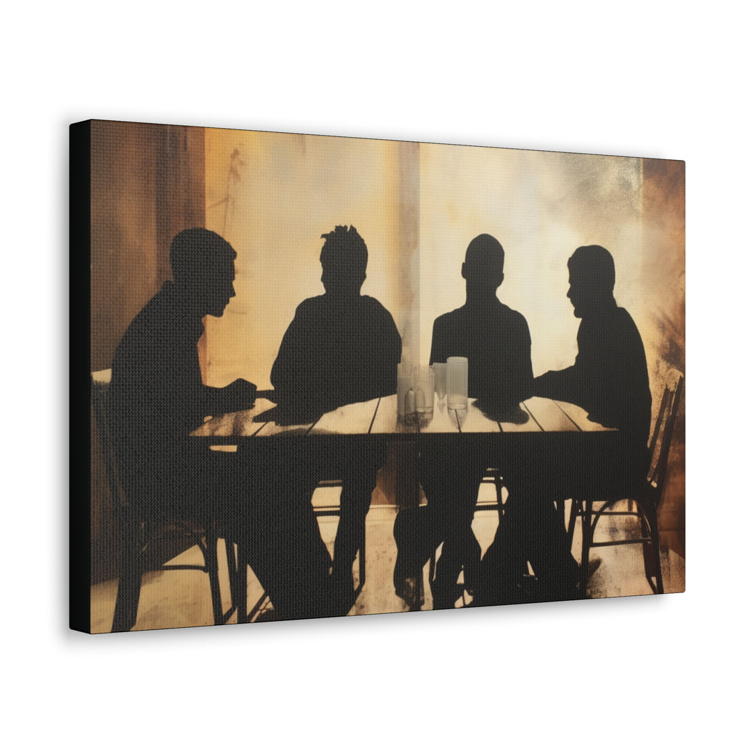 Brew Crew: Silhouette Canvas Art - Celebrate Friendship and Good Times - captivatingconversationsstarters