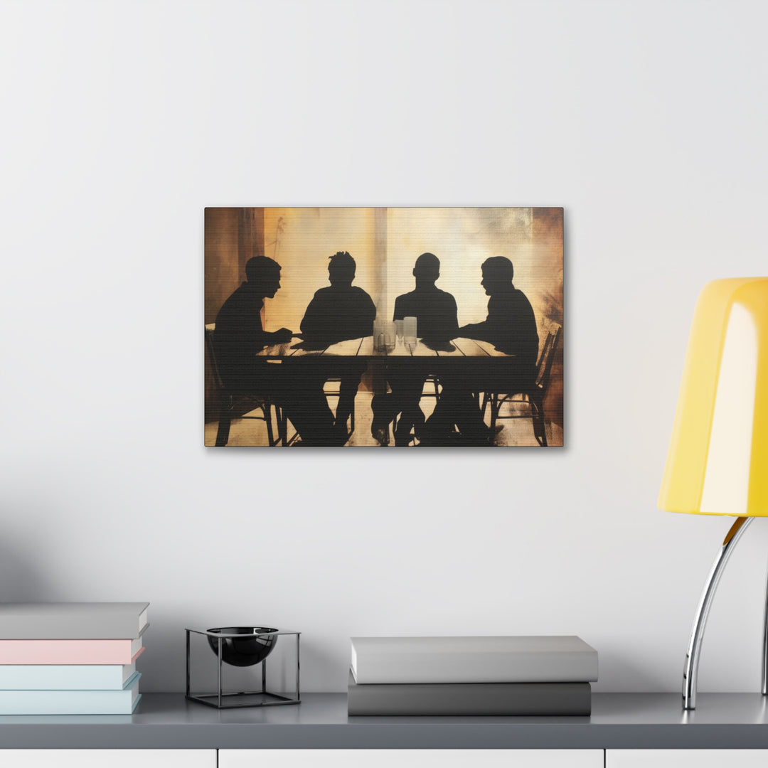 Brew Crew: Silhouette Canvas Art - Celebrate Friendship and Good Times - captivatingconversationsstarters