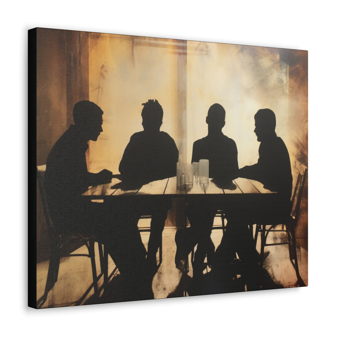 Brew Crew: Silhouette Canvas Art - Celebrate Friendship and Good Times - captivatingconversationsstarters
