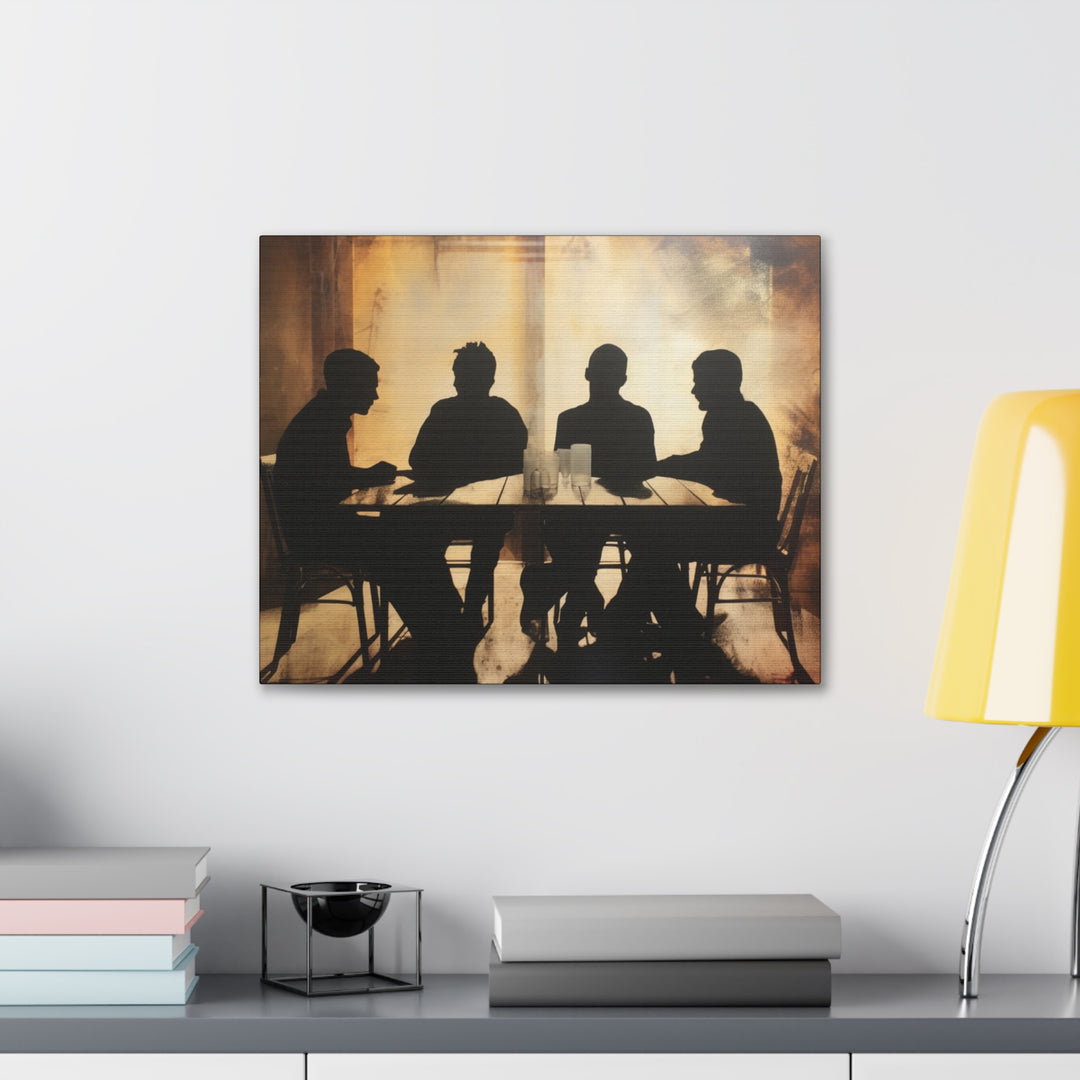 Brew Crew: Silhouette Canvas Art - Celebrate Friendship and Good Times - captivatingconversationsstarters