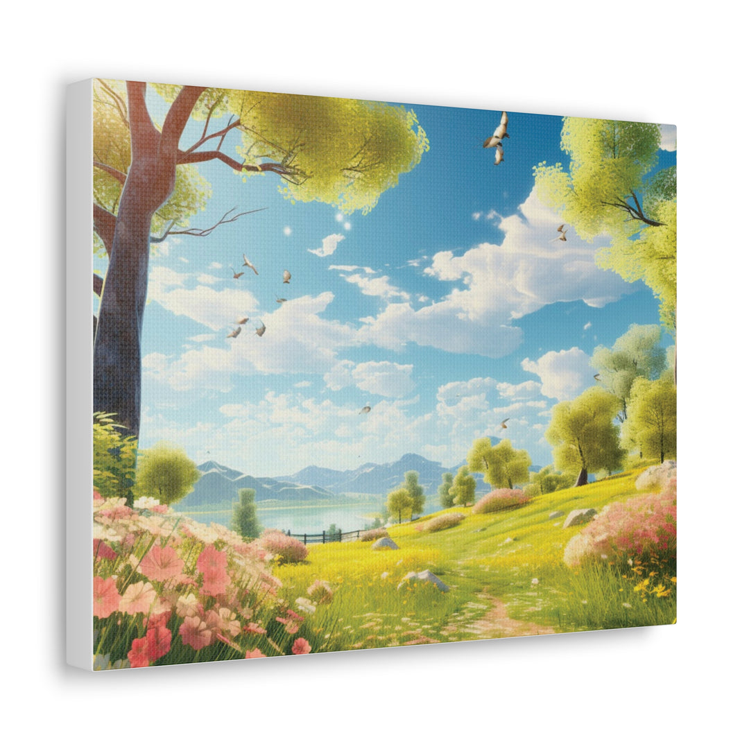 Sunny Serenity: Park Day Canvas Art - Nature's Tranquil Beauty for Your Space - captivatingconversationsstarters