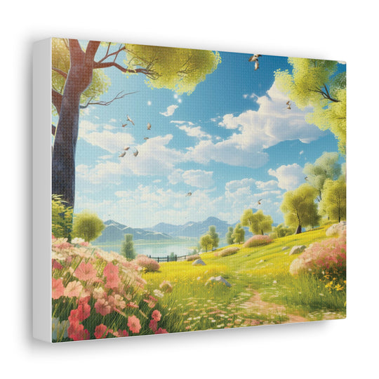 Sunny Serenity: Park Day Canvas Art - Nature's Tranquil Beauty for Your Space - captivatingconversationsstarters