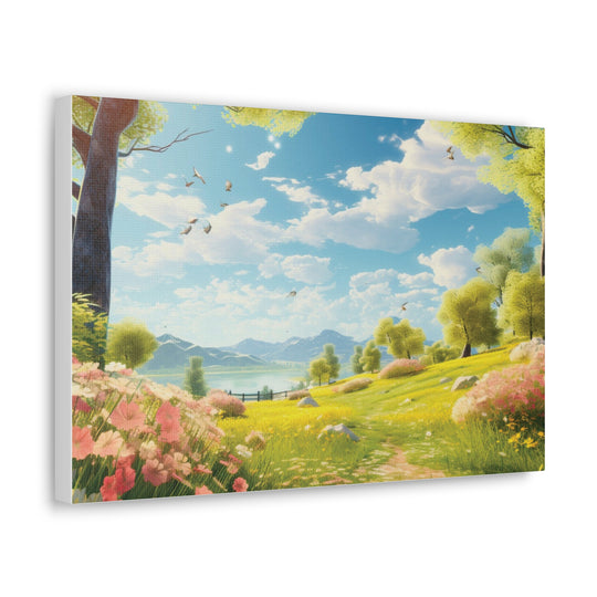 Sunny Serenity: Park Day Canvas Art - Nature's Tranquil Beauty for Your Space - captivatingconversationsstarters