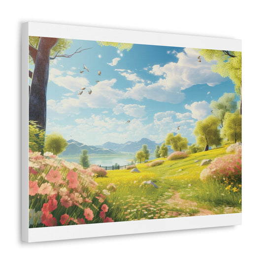 Sunny Serenity: Park Day Canvas Art - Nature's Tranquil Beauty for Your Space - captivatingconversationsstarters