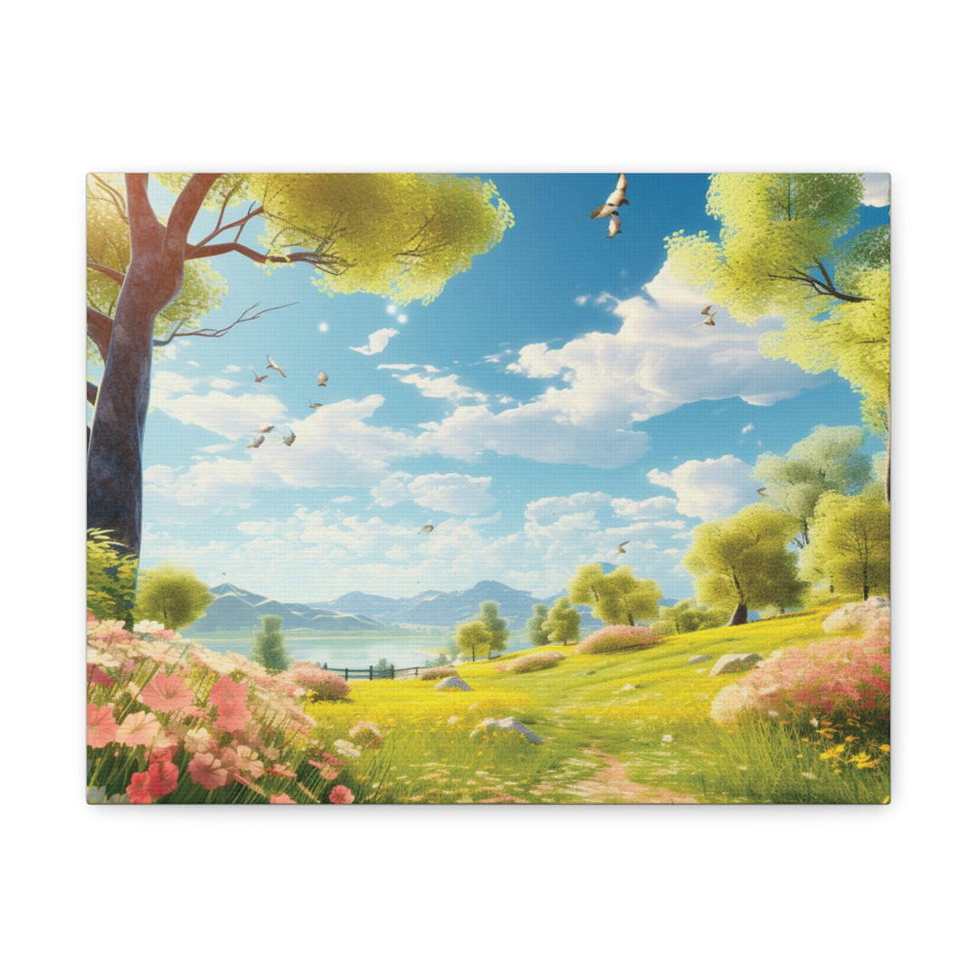 Sunny Serenity: Park Day Canvas Art - Nature's Tranquil Beauty for Your Space - captivatingconversationsstarters