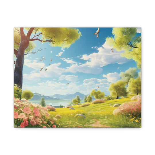 Sunny Serenity: Park Day Canvas Art - Nature's Tranquil Beauty for Your Space - captivatingconversationsstarters