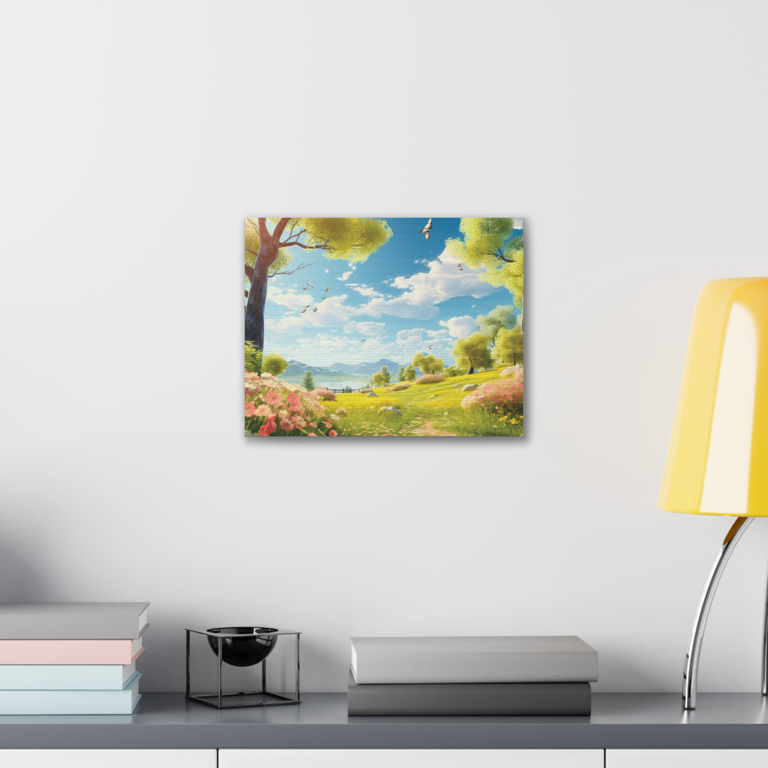 Sunny Serenity: Park Day Canvas Art - Nature's Tranquil Beauty for Your Space - captivatingconversationsstarters