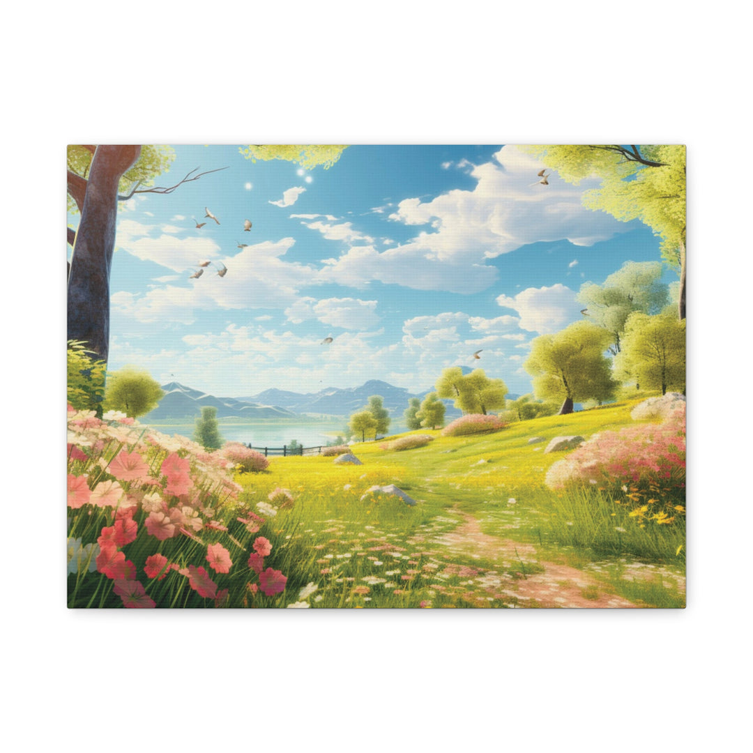 Sunny Serenity: Park Day Canvas Art - Nature's Tranquil Beauty for Your Space - captivatingconversationsstarters
