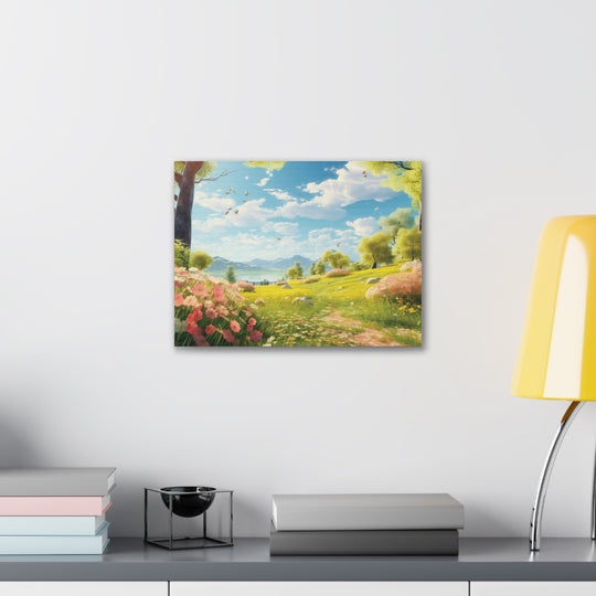 Sunny Serenity: Park Day Canvas Art - Nature's Tranquil Beauty for Your Space - captivatingconversationsstarters