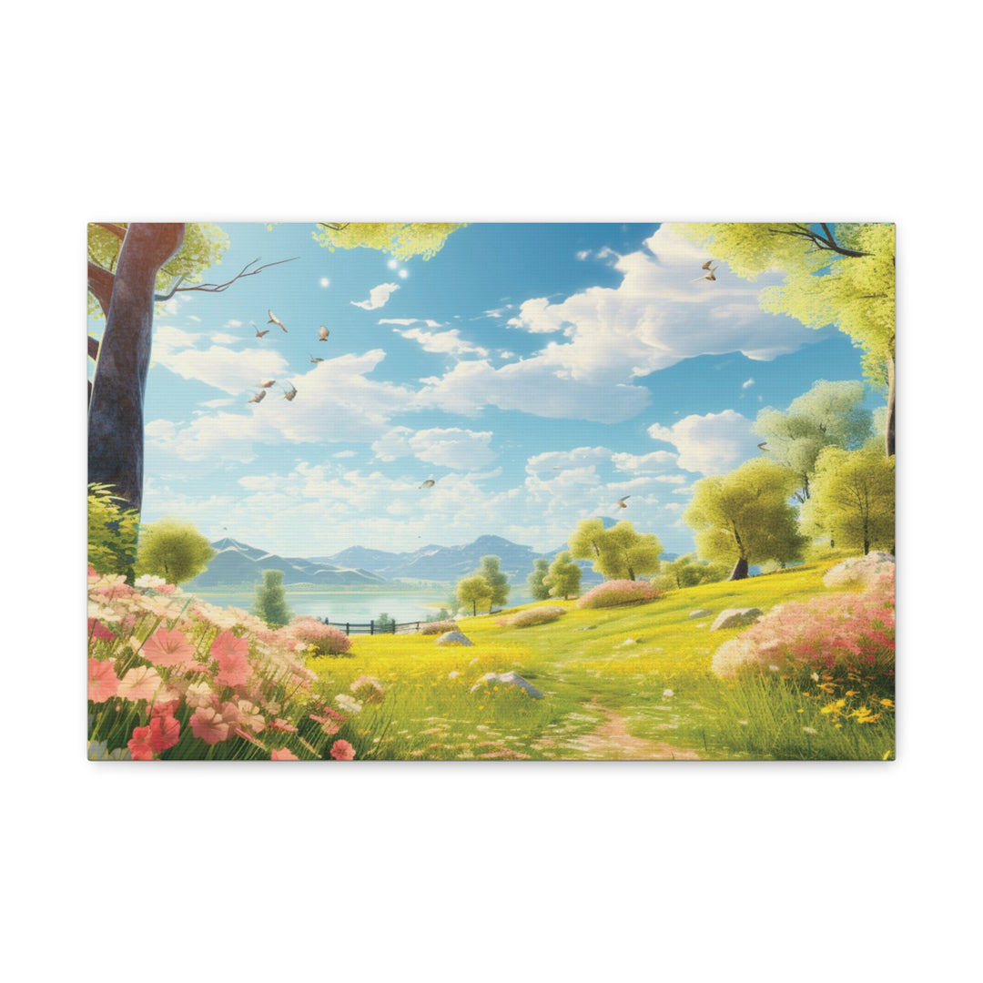 Sunny Serenity: Park Day Canvas Art - Nature's Tranquil Beauty for Your Space - captivatingconversationsstarters