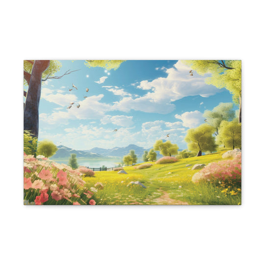 Sunny Serenity: Park Day Canvas Art - Nature's Tranquil Beauty for Your Space - captivatingconversationsstarters