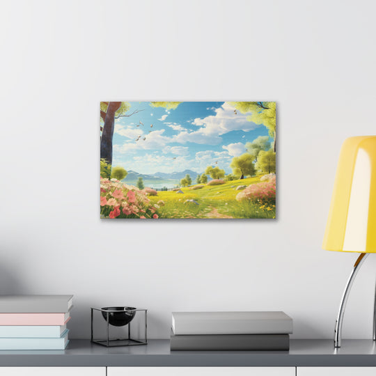 Sunny Serenity: Park Day Canvas Art - Nature's Tranquil Beauty for Your Space - captivatingconversationsstarters