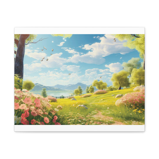 Sunny Serenity: Park Day Canvas Art - Nature's Tranquil Beauty for Your Space - captivatingconversationsstarters