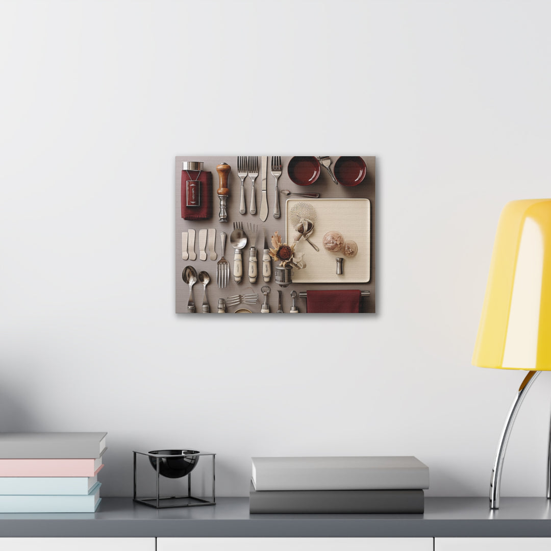 Timeless Elegance: Vintage Silverware Kitchen Canvas Art – A Classy Culinary Statement - captivatingconversationsstarters