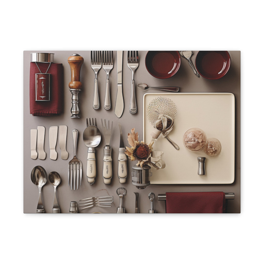 Timeless Elegance: Vintage Silverware Kitchen Canvas Art – A Classy Culinary Statement - captivatingconversationsstarters