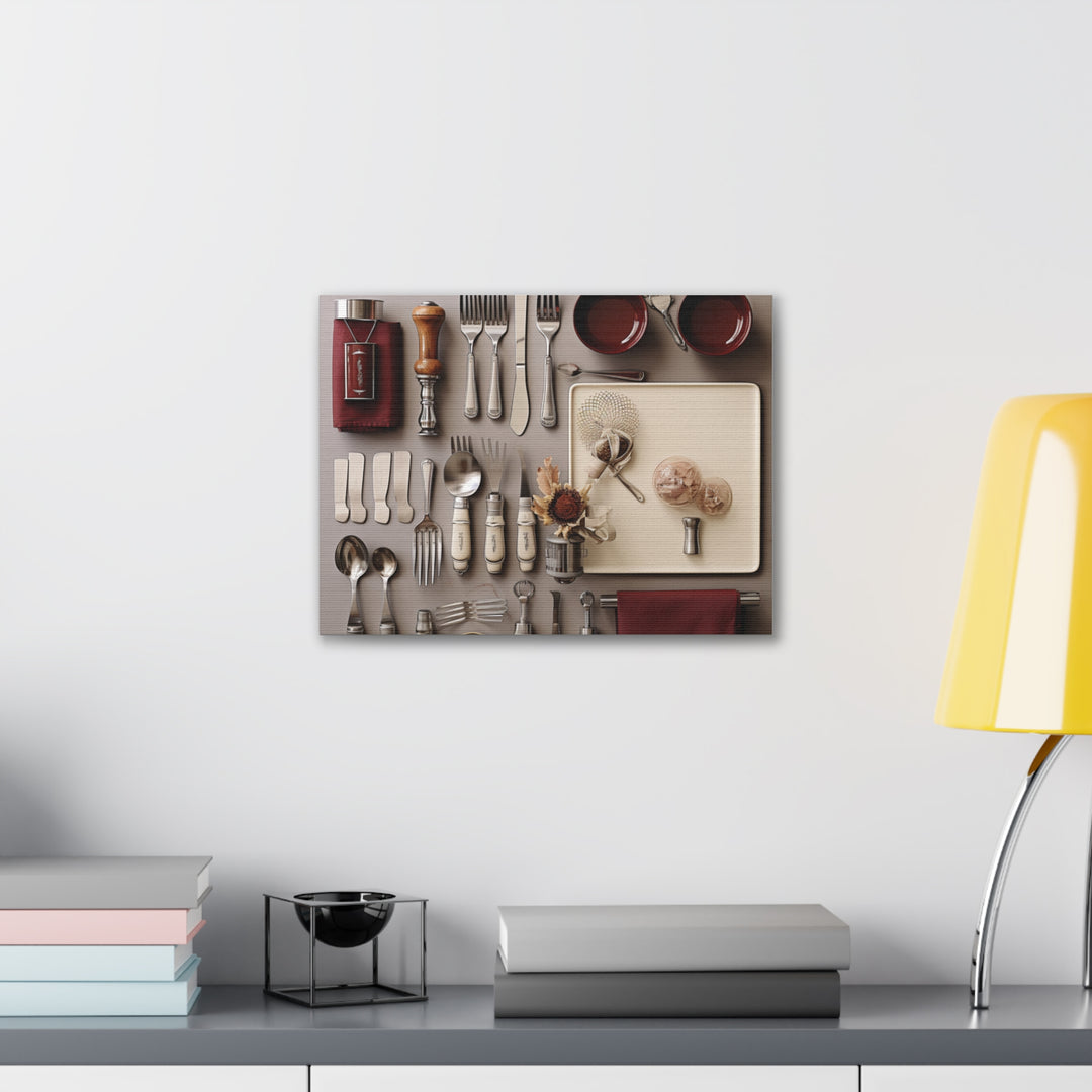 Timeless Elegance: Vintage Silverware Kitchen Canvas Art – A Classy Culinary Statement - captivatingconversationsstarters