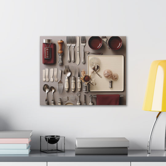 Timeless Elegance: Vintage Silverware Kitchen Canvas Art – A Classy Culinary Statement - captivatingconversationsstarters