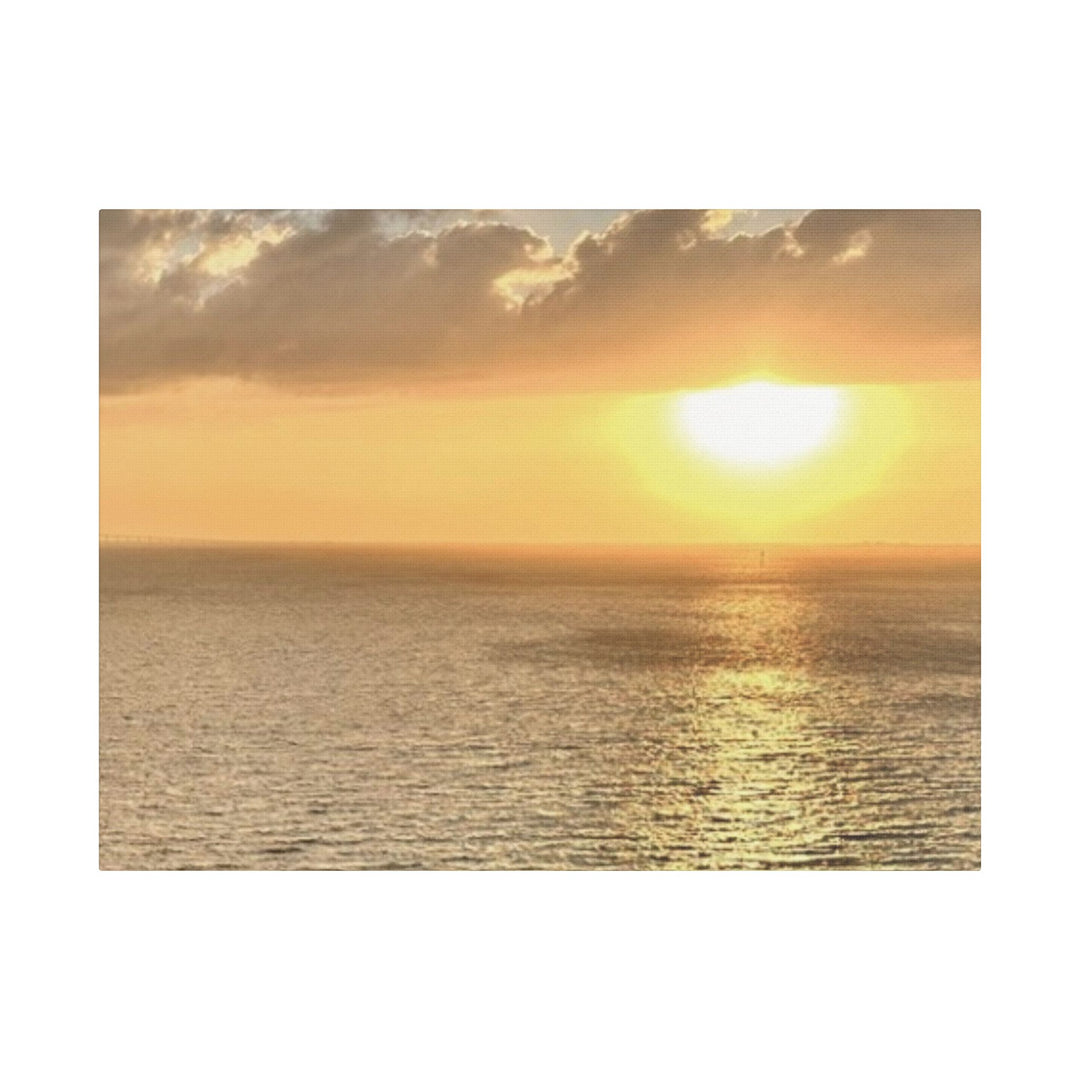 Serene Sunset Canvas - Transform Your Space with Peaceful Ocean Views & Vibrant Warm Tones - captivatingconversationsstarters