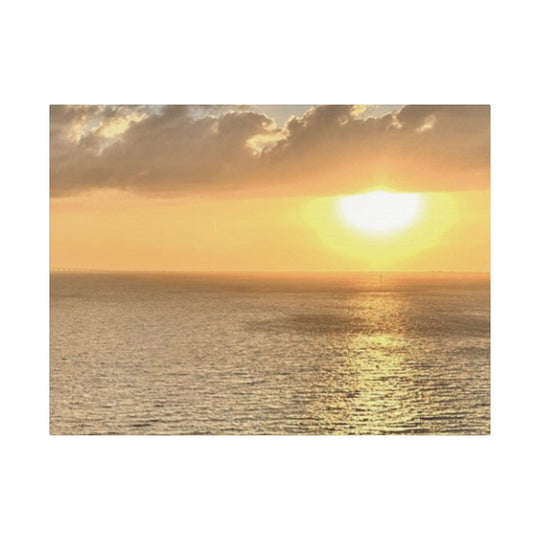Serene Sunset Canvas - Transform Your Space with Peaceful Ocean Views & Vibrant Warm Tones - captivatingconversationsstarters