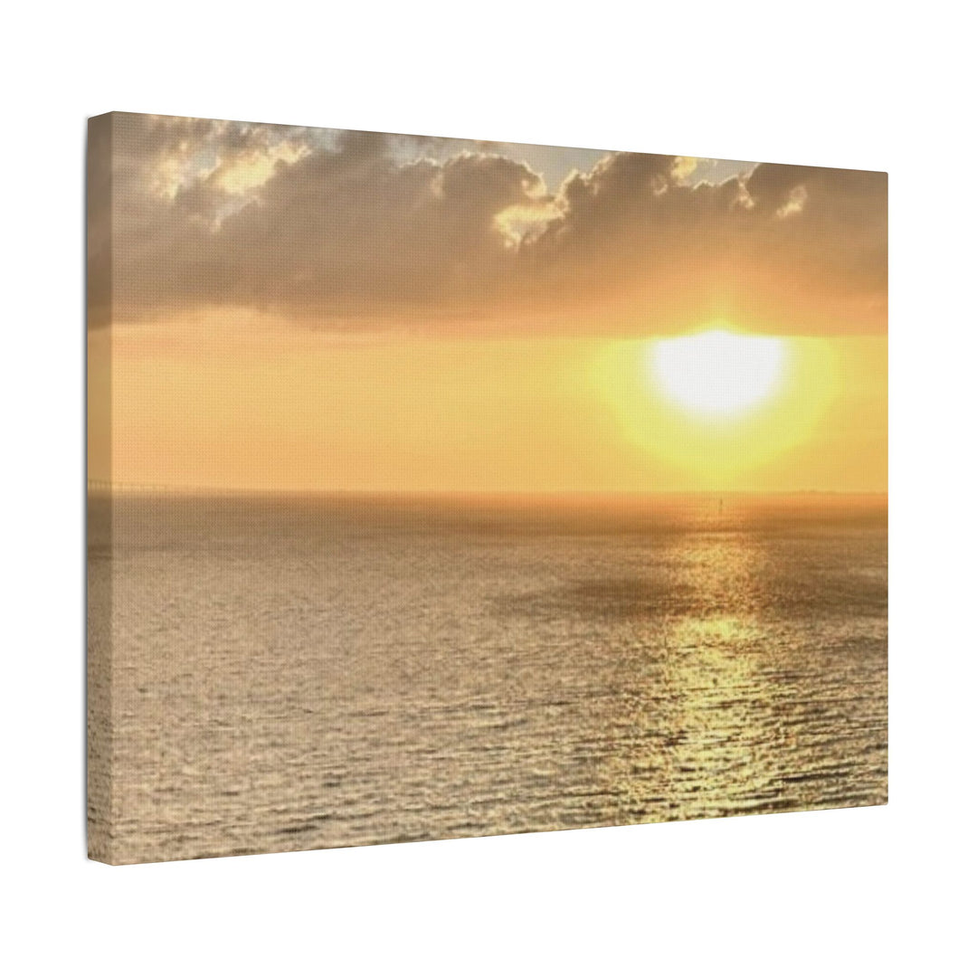 Serene Sunset Canvas - Transform Your Space with Peaceful Ocean Views & Vibrant Warm Tones - captivatingconversationsstarters