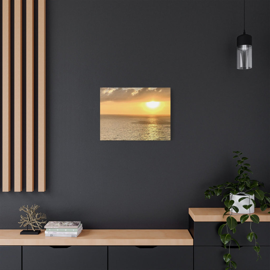 Serene Sunset Canvas - Transform Your Space with Peaceful Ocean Views & Vibrant Warm Tones - captivatingconversationsstarters