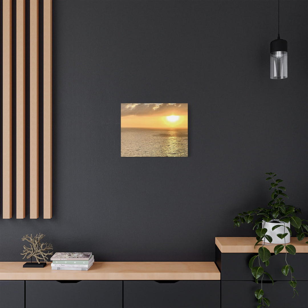 Serene Sunset Canvas - Transform Your Space with Peaceful Ocean Views & Vibrant Warm Tones - captivatingconversationsstarters
