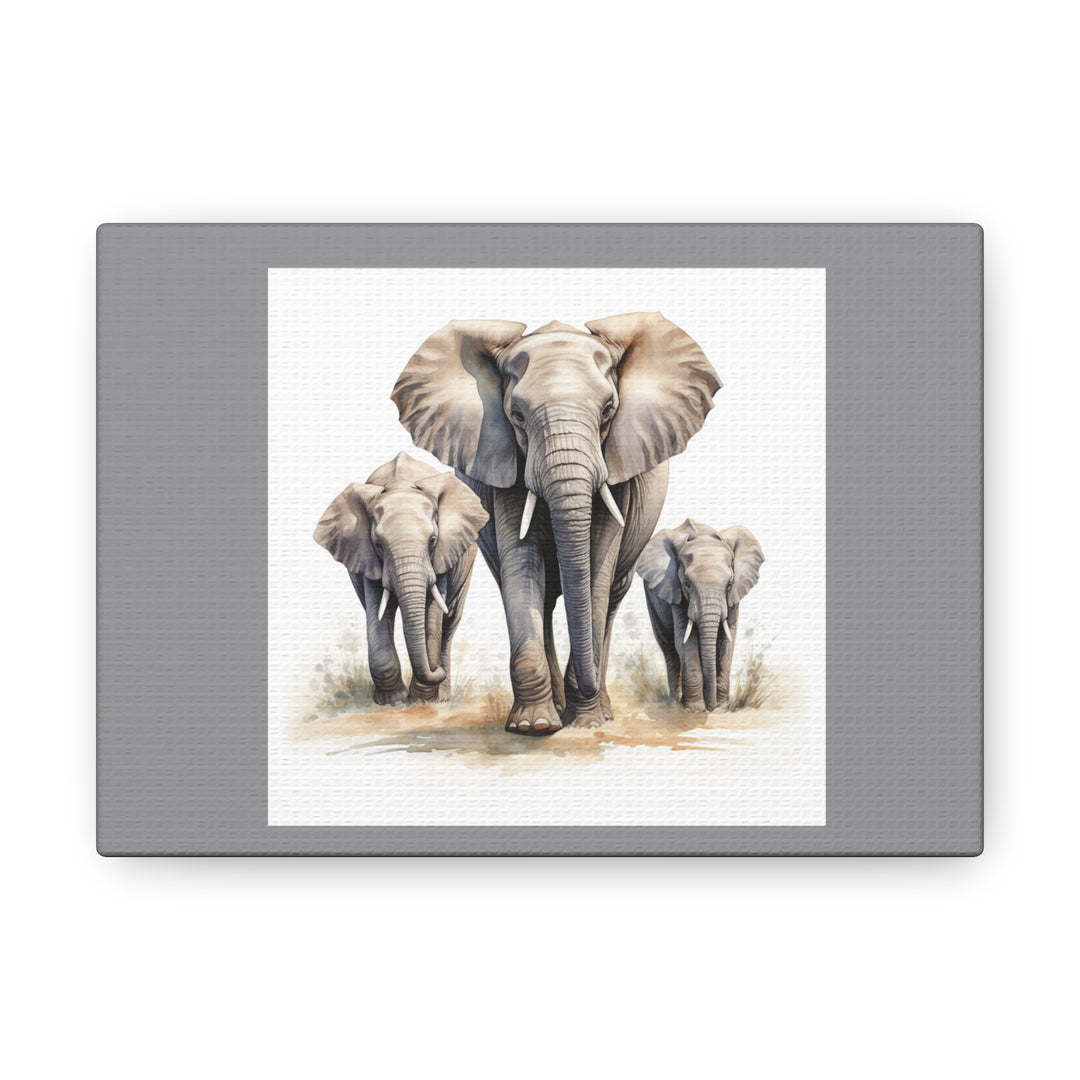 Elephant Family Bond Canvas Print – Majestic Wildlife Art for Peaceful Home Decor - captivatingconversationsstarters
