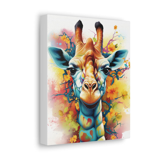 Vibrant Giraffe Canvas Art – Bold Multicolored Design for Animal Lovers & Modern Décor - captivatingconversationsstarters