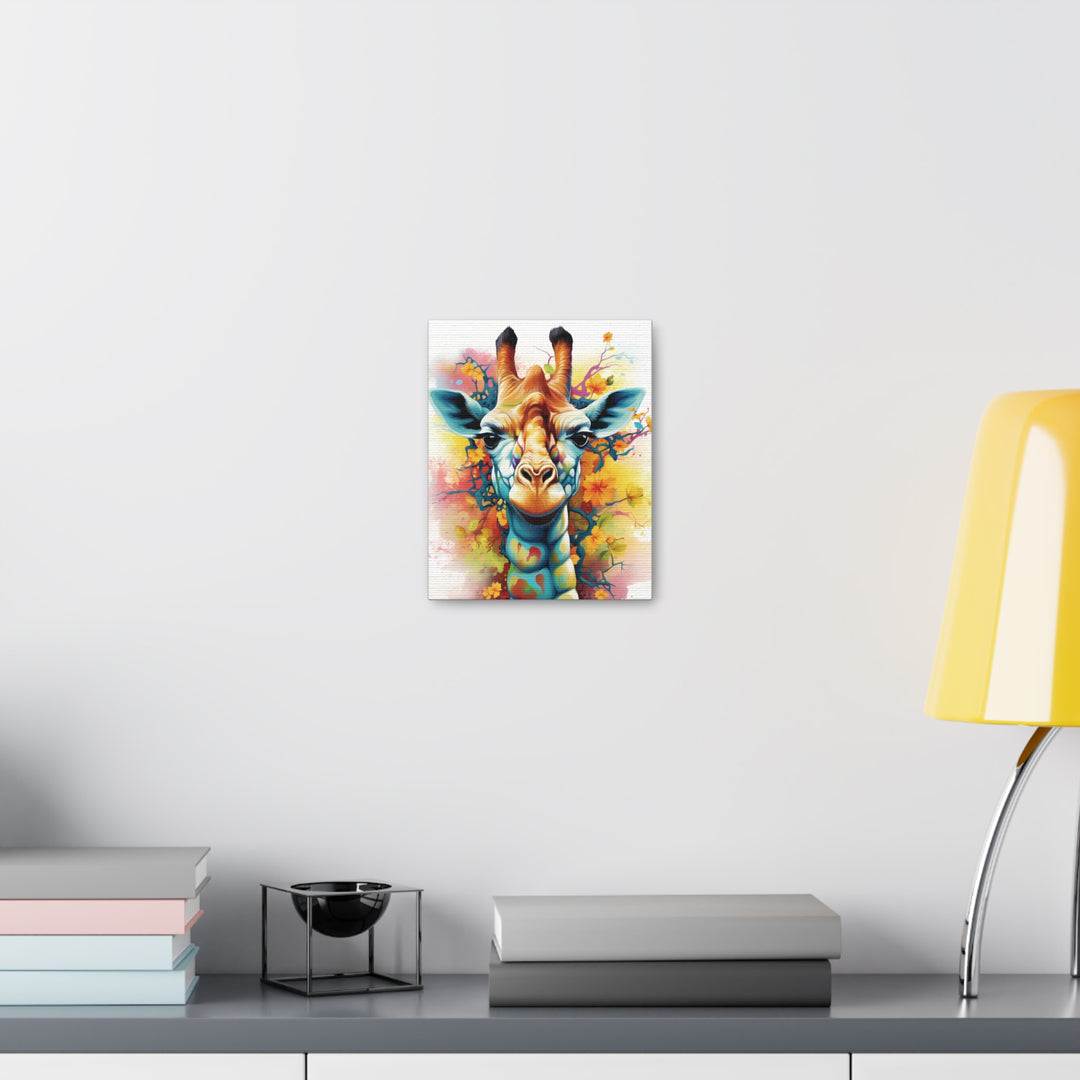 Vibrant Giraffe Canvas Art – Bold Multicolored Design for Animal Lovers & Modern Décor - captivatingconversationsstarters