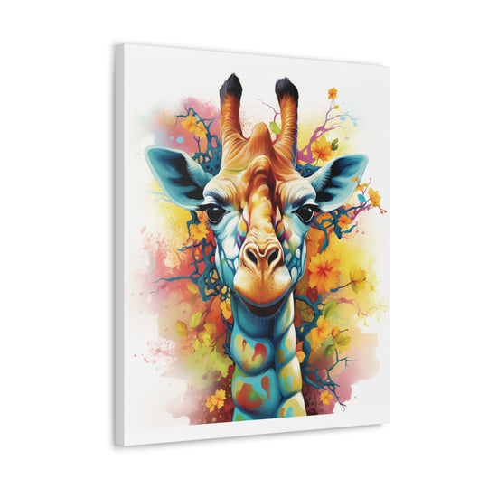 Vibrant Giraffe Canvas Art – Bold Multicolored Design for Animal Lovers & Modern Décor - captivatingconversationsstarters