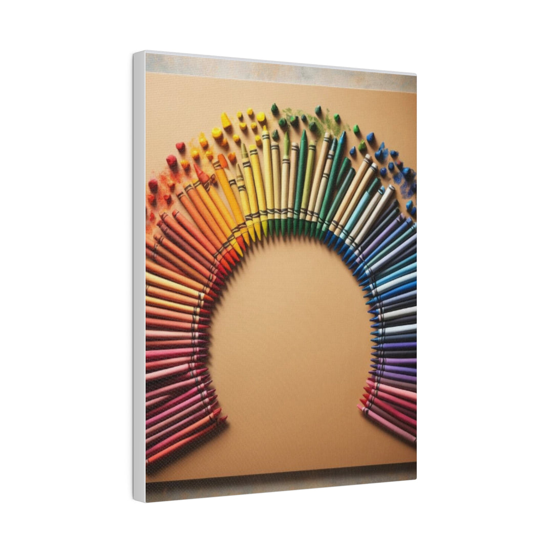 Vibrant Circular Crayons Canvas Art – Colorful Creativity for Your Space" - captivatingconversationsstarters