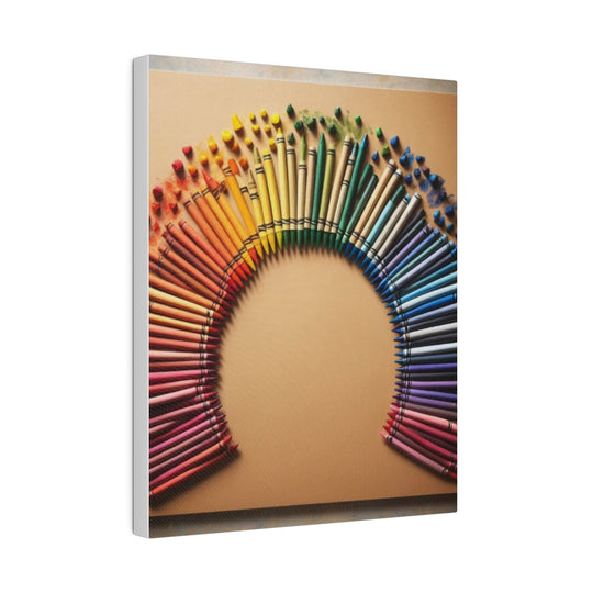 Vibrant Circular Crayons Canvas Art – Colorful Creativity for Your Space" - captivatingconversationsstarters
