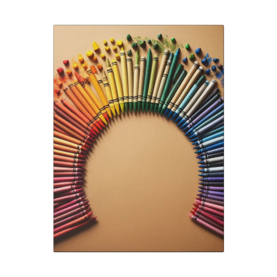Vibrant Circular Crayons Canvas Art – Colorful Creativity for Your Space" - captivatingconversationsstarters