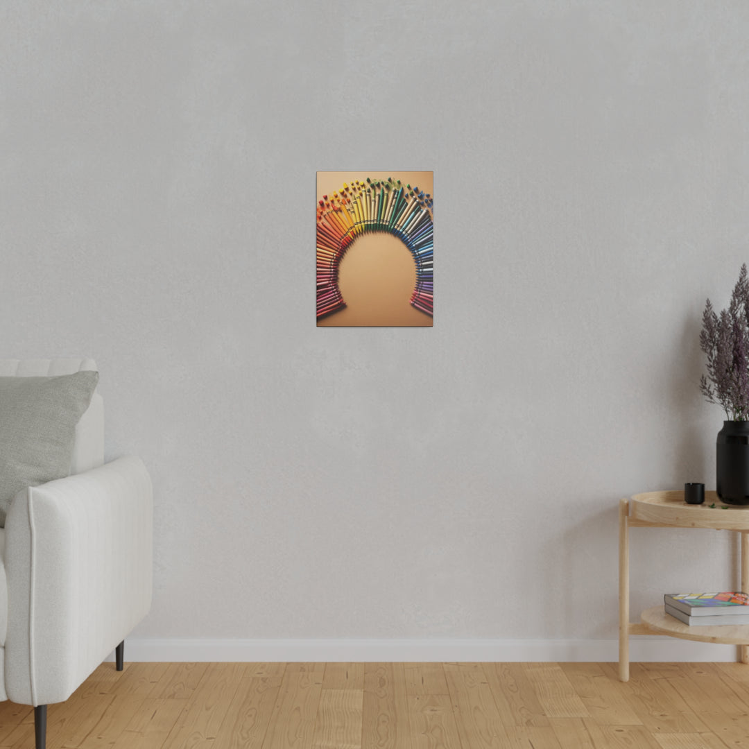 Vibrant Circular Crayons Canvas Art – Colorful Creativity for Your Space" - captivatingconversationsstarters