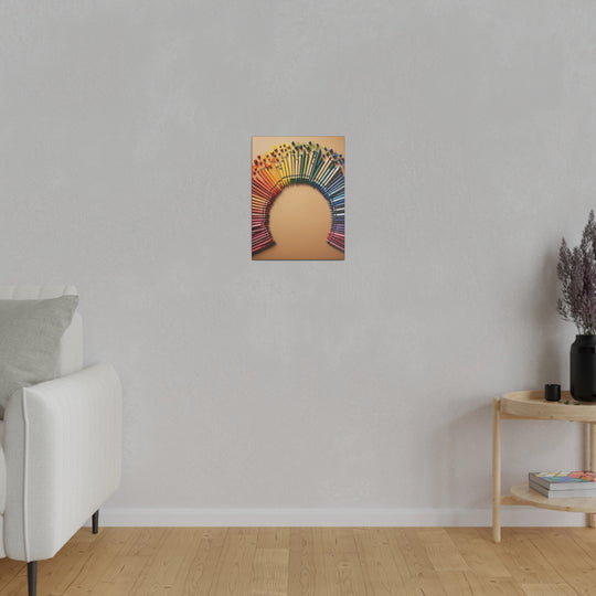 Vibrant Circular Crayons Canvas Art – Colorful Creativity for Your Space" - captivatingconversationsstarters