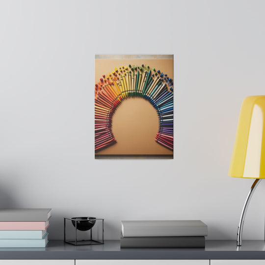 Vibrant Circular Crayons Canvas Art – Colorful Creativity for Your Space" - captivatingconversationsstarters