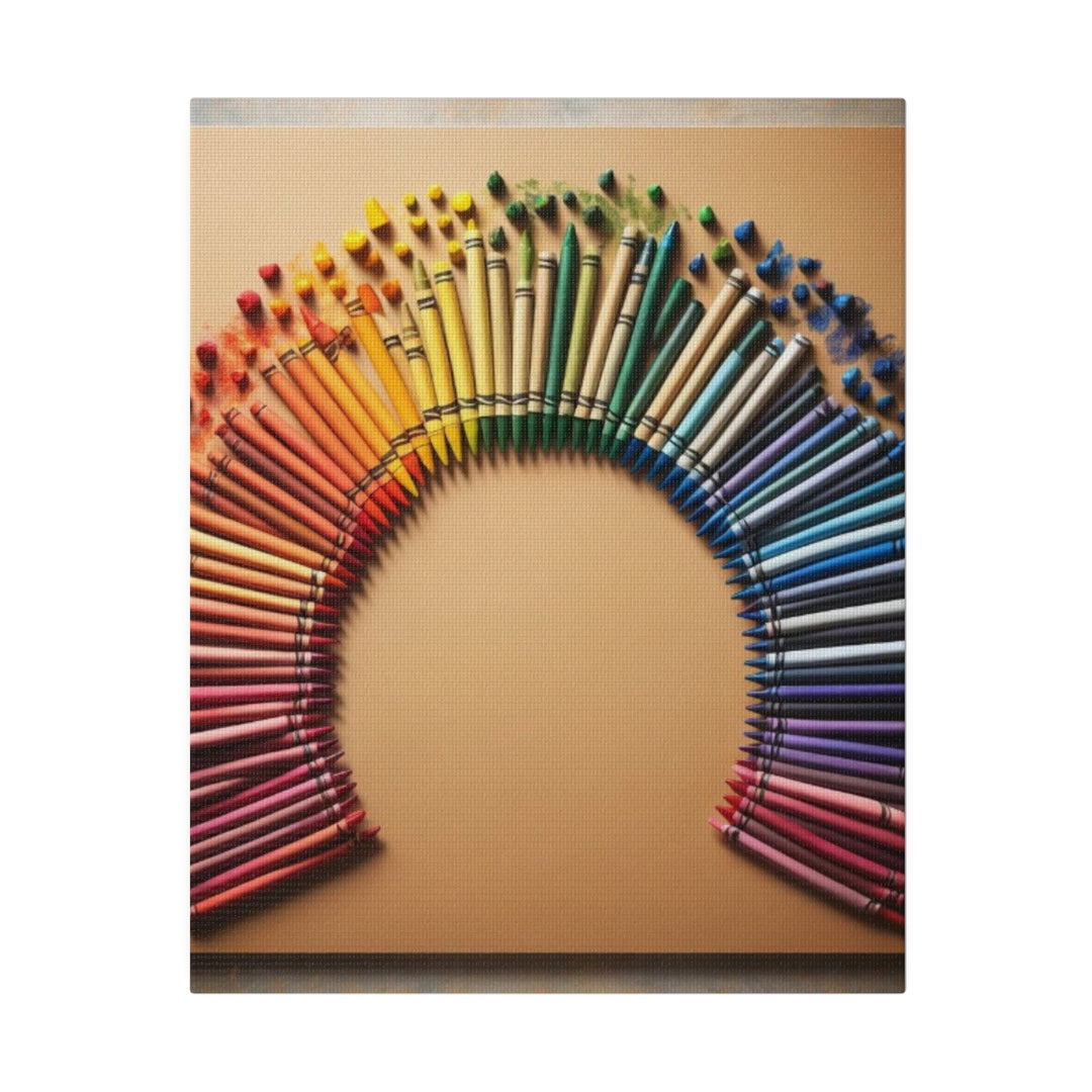 Vibrant Circular Crayons Canvas Art – Colorful Creativity for Your Space" - captivatingconversationsstarters