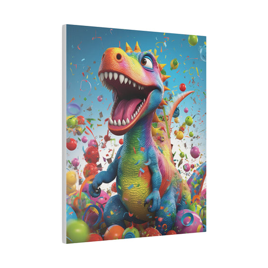 Vibrant Dino Delight: Premium Canvas Wall Art - Roaring Fun for Your Space! - captivatingconversationsstarters